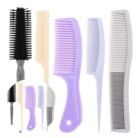 Inpouch 5-Piece Comb Set Hair Brush Set Roller Brush Double-Sided Comb 2ea