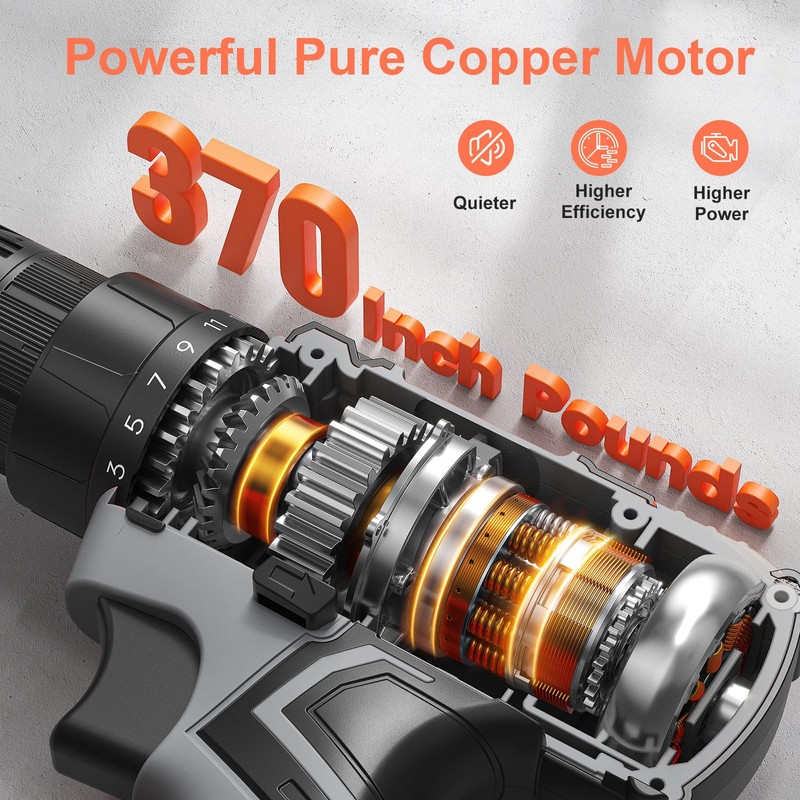 Cordless Drill Set, VIWKO 20V Power Drill with Power Pack