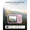Digital Camera, Real 2.7K Dual-Screen Digital Camera for Photography Auto-Focus