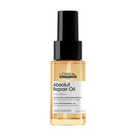 L'Oréal Professionnel Paris Absolut Repair Aceite 10 en 1| Repara y protege el cabello dañado | Protección térmica hasta 230°C | Aporta nutrición, control de frizz y reducción de puntas abiertas | Formato de viaje | 30ml