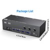 DisplayPort HD USB3.0 KVM Switch 8K At 60Hz 4K At