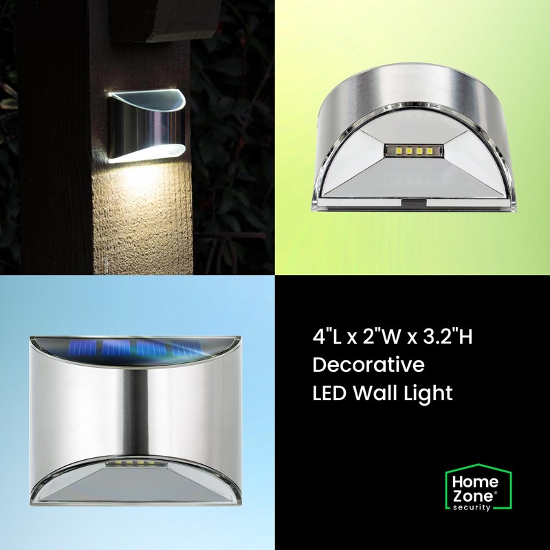 Home Zone Security Solar Wall Lights - Decorative Outdoor Solar