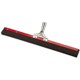 SPARTA 4008200 Plastic Double Neoprene Floor Squeegee, Surface Floor Squeegee With Heavy Duty Steel Frame For Floor, Bathroom, Kitchen, Concrete, Tile, Garage, Commercial Use, 24 Inches, Black