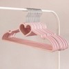 [10개세트] 비나 하트 논슬립 플라스틱 옷걸이 행거 [10-piece set] Vina Heart Non-Slip Plastic Hangers