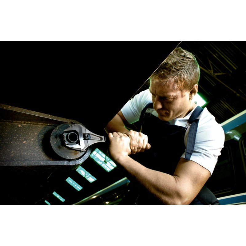 Bahco BAH9031RUS Ergo Big-Mouth Adjustable Wrench with Rubber Handle -