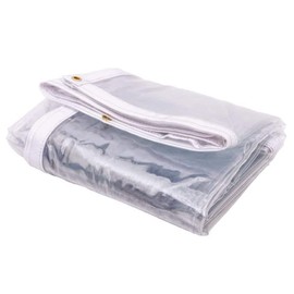 Tarps Now Marine Grade Clear Vinyl Tarp, (5' x 8') with Brass Grommets - Waterproof Heavy Duty Tarp Canopy Sheet Cover Multi Purpose Tarpaulin for Indoor and Outdoor - 27 oz and 30 Mil