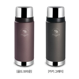 Apollo Stainless Steel Vacuum Thermos Bottle 350ml Gold Brown (EL1538) / 아폴로 스텐 진공 보온병 350ml 골드브라운 (EL1538)