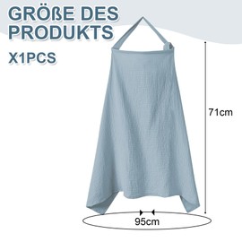 Nursing Cover, Nursing Cover for On the Go, Soft and Breathable Nursing Scarf, Nursing Cover, Nursing Cover, Nursing Cover, Nursing Cover for On the Go (Blue)