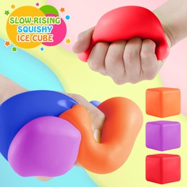 Pack of 4 Anti-Stress Balls, Beautiful Colours, Stress Ball, Fidget Cube, Anti-Stress Toy, Sugar Ball, Stress Ball, Squeeze Ball, Stress Relief for Adults and Children