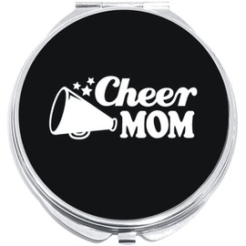 NewCharms Cheer Mom Compact with Mirrors - Perfect Pocket and Purse Size Folding Mirror for Applying Make Up Anywhere