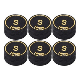 6pcs Pool Cue Tips Professional Multi Layers Billiard Pool Cue Tips Replacement for Pool Cues and Snooker 14mm S