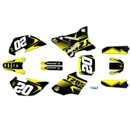 Kalair GFX Graphics Kit for Yamaha YZ85 (2002-2014) Spear Series Yellow 9 Mil-Dirt Pit Bike Motorcycle Stickers,Dirtbike Racing Decal Automotive Motocross Accessories no Plastics