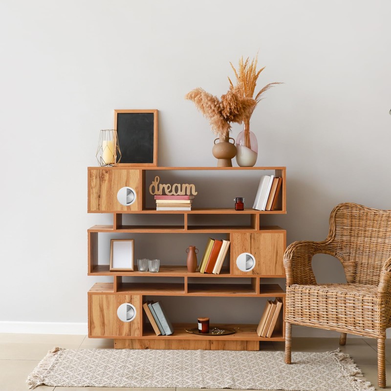 PATIKIL Recessed Door Handles 50mm/2" Dia, 2 Pack Round Hidden