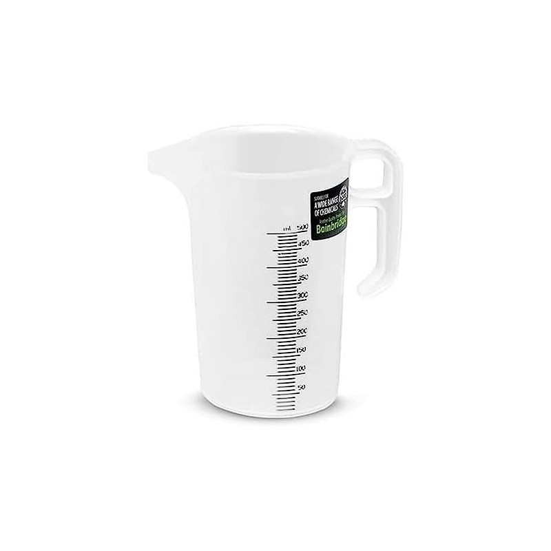 Bainbridge Fluid and Chemical Measuring Jug, 500 ml Capacity,White