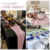 12 Pack Dusty Pink Cheesecloth Table Runner 17 x 108