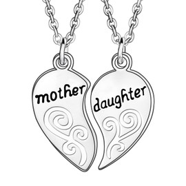 BESPMOSP Mother Daughter Necklace Mother Daughter Gifts Birthday Necklace Daughter Gifts from Mom (Mother Daughter)