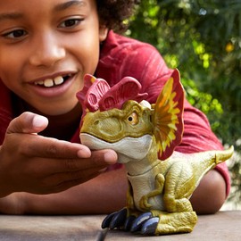 Mattel Jurassic World GWY56 New Ruler, Big Rampage! Baby Dirophosaurus [Total Length Approx. 7.1 inches (18 cm), Ages 4 and Up] Green, Small