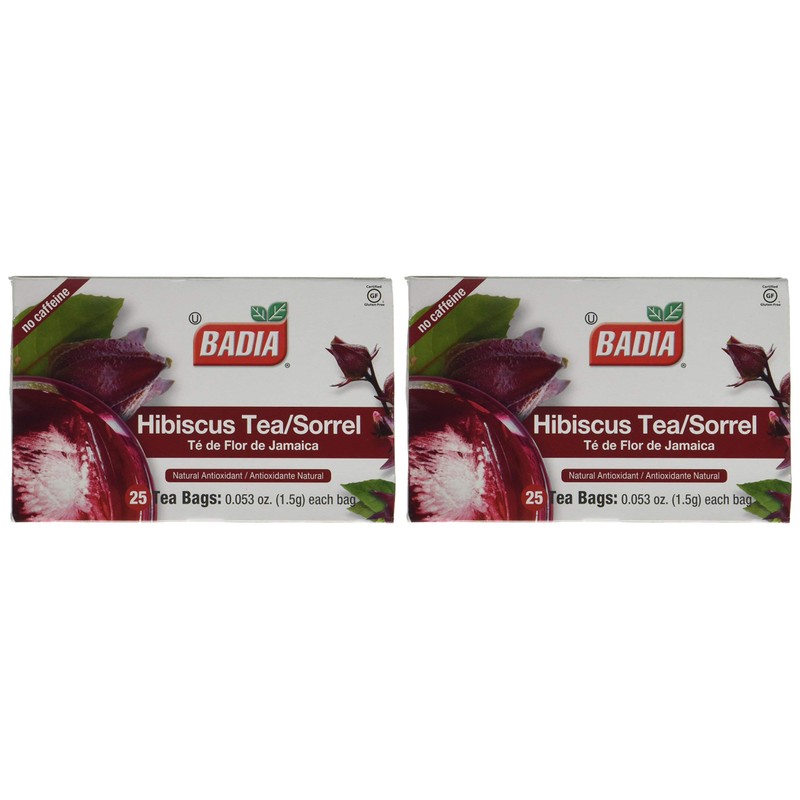Badia Hibiscus Tea, 2 Pack (Each 25 Bags)