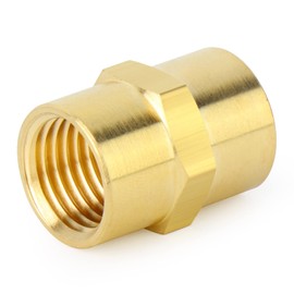 ChillWaves 1/4" NPT Brass Pipe Fitting Kit, 6 × 1/4" NPT Male Hex Nipple，6 × 1/4" NPT Female Hex Coupling，Thread Adapter（12-PACK）