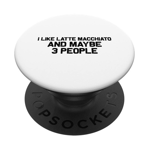 Funny Latte Macchiato Lover Design Coffee PopSockets Swappable PopGrip