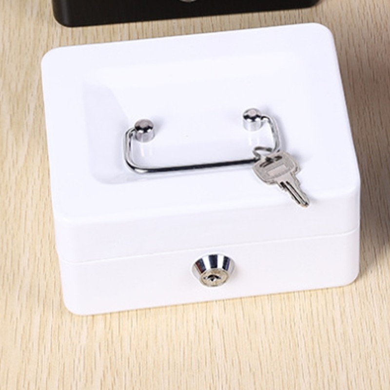 Metal Tool Storage Box Multi Grids Flip Open Type Portable