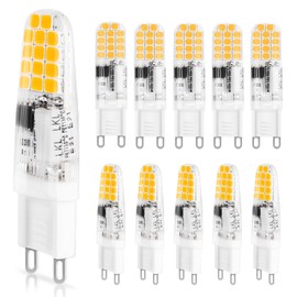 DiCUNO G9 LED Bulb 2W, 20W-25W Halogen Equivalent, 2700K Warm White, 200 Lumens, 120V, Bi-pin Ceramic Base, Non-dimmable, Pack of 10