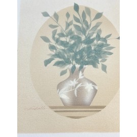 Still Life Neutrals Leaves Painting On Canvas 11.5x13.75 8x10 80s Decorative