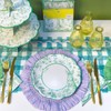 2 x Handmade Lilac and Green Pastel Raffia Placemats Colourful
