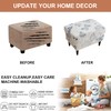 Eco-Ancheng Stretch Ottoman Cover Rectangular Storage Ottoman Slipcover Footrest Stool