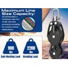 Blue Shark: 38mm Single Fiddle Swivel Aluminum Sailing Block Choose