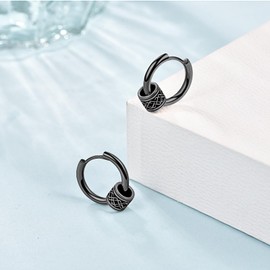 Hoop Earrings, 925 Sterling Silver Earrings for Men, Women, Small Hoop Earrings, Huggie Dangling, Sleeping Ring Earrings for Women, Sterling Silver, No Gemstone