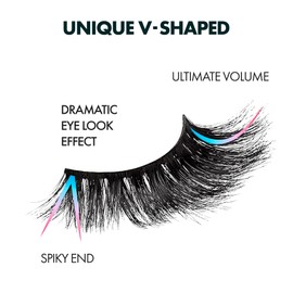 i-ENVY Fales Lashes, V-Shaped Volume Strip Lashes Dramatic Spiky Trendy Extension Soft Reusable Eye Lashes, Cat Eye Fluffy Fake Lashes (03)