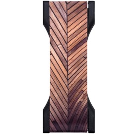 LOVEHANDLE PRO Premium Phone Grip - Silicone Phone Strap - Magnetic Phone Mount and Kickstand for Smartphone and Tablet - Oak Chevron