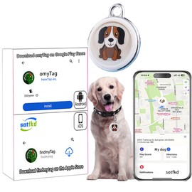 sotfkd Dog Tracker-Airtag Dog Collar-Android Airtag-GPS Tracker for Dogs-Pet Tracker | Android and iOS Universal | No Charging Required | No Monthly Fee