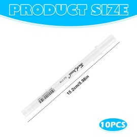 10-Pack Fine Point White Gel Pens ，White Ink Rollerball Gel Pens,White Ink Gel Pen,0.8mm Nibs for Black Paper,Rollerball Pens for Drawing, Sketching, and Adult Coloring
