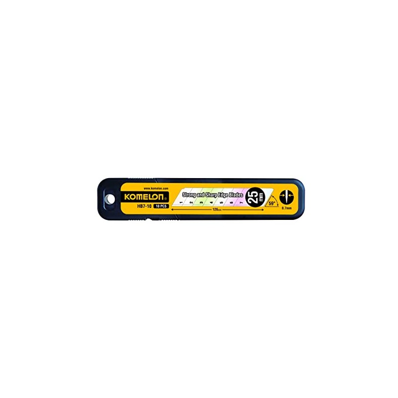 Komelon premium 10 pcs of 25mm snap off utility blades