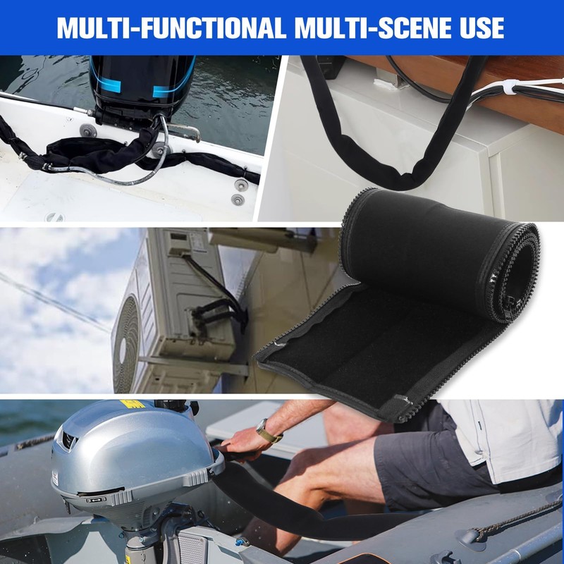 48inch Neoprene Trolling Motor Cable Sleeve 2'' Dia Cable Organizer