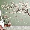 DECOWALL SG4-2317 White Cherry Blossom Tree Wall Stickers Birds on