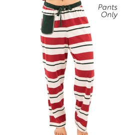 Lazy One Matching Family Christmas Pajamas, Elf Matching Christmas PJs for Family, Adult Tees & Pants Separates (Women's Pant, XL)