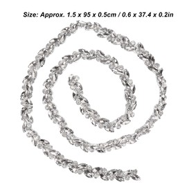 Jenngaoo Rhinestone Trim Chain, Shiny Crystal Rhinestone Appliques, Rhinestone Trim Chain, Sewing Crafts, DIY Jewellery, Crystal Chain for Crafts, Sewing, Wedding, Party (White)