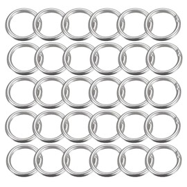 30 PCS 20mm(0.79") Outer Dia 3MM(0.12") Thickness Welded O-Rings Multi-Purpose 304 Stainless Steel O Rings Smooth Strapping Welded Round Rings for Hardware Bags Ring Hand DIY Accessories and Dog Leas