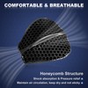 SKYJDM Foldable Motorcycle Gel Seat Cushion, Large 3D-Honeycomb Structure Shock