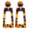 Unbranded Leopard Print Trapezoid Ear Hoop Dangle Earrings Simple 54-7