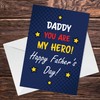 Daddy Card For Fathers Day A6 Card Superhero Theme Card