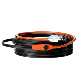 Heat Tape Pipe Heating Cable 80FT 7W FT Built In Thermostat For Pipe WarmthDefault: Default