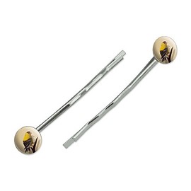 Goldfinch Bird on Tree Limb Bobby Pins Barrettes Hair Styling Clips