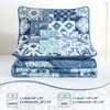 Mybedsoul Blue Quilt Set Queen Size, 3 Pieces Patchwork Bedspread