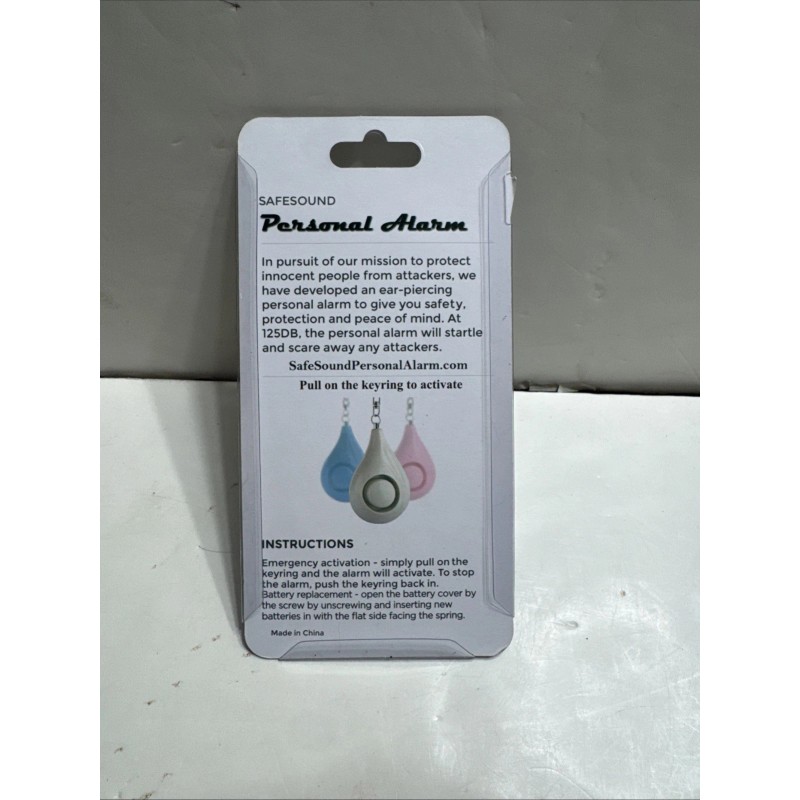 SafeSound Personal Alarm Keyring~White~