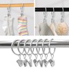 30PCS Curtain Rod Ring Clips, Curtain Rings With Clips, Rustproof