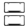 Lyaciomn 2 PCS Car License Plate Holder Protective Frame Black